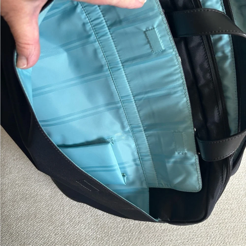 Tumi black nylon laptop/ tote bag